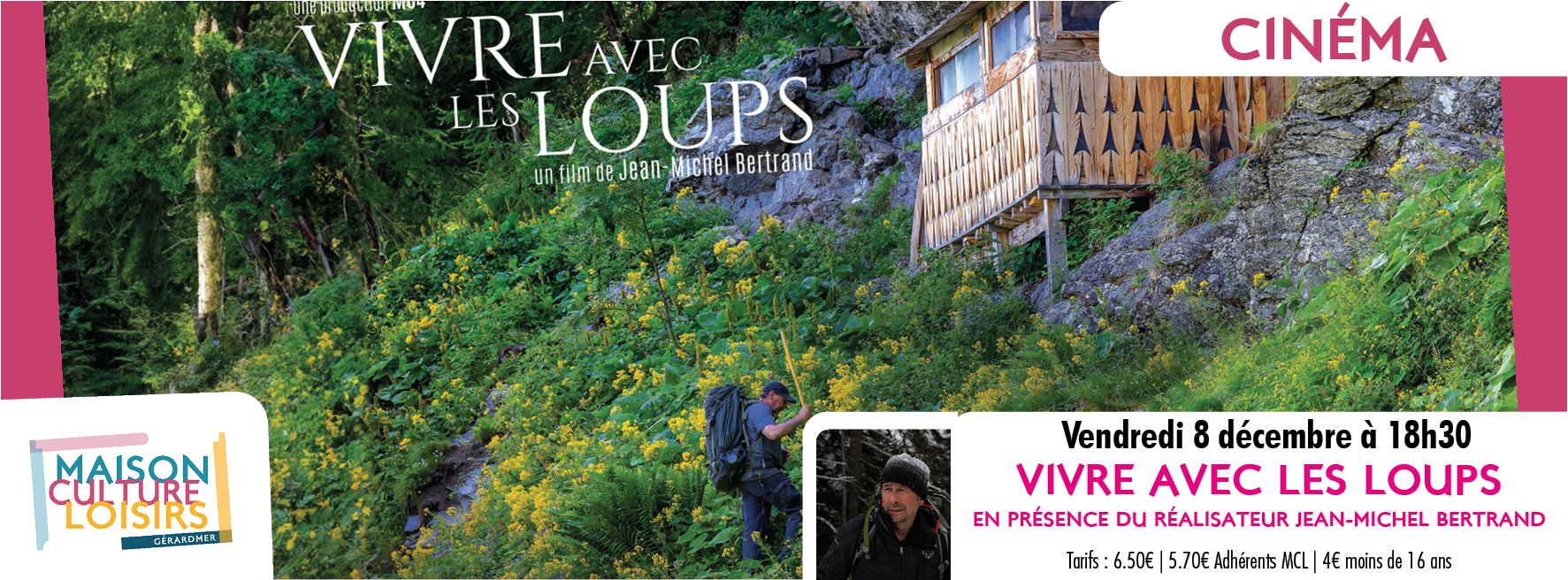 "Vivre avec les loups" de Jean-Michel Bertrand en avant-première à Gérardmer 2• 100% Vosges 100% Vosges