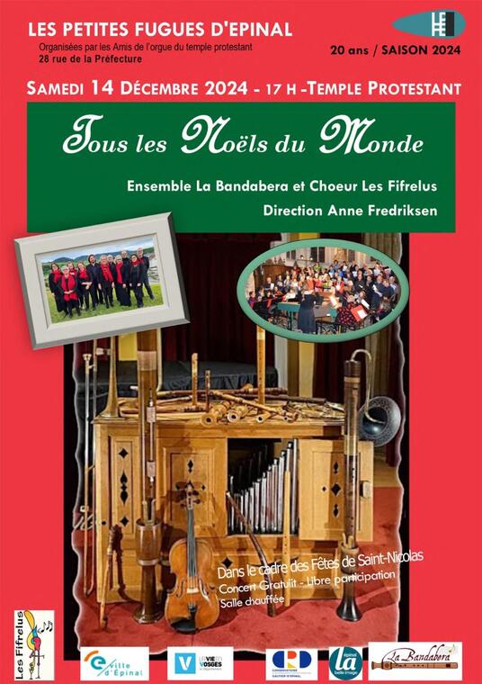Concert : Tous les Noëls du Monde au Temple Protestant d’Épinal 2• 100% Vosges 100% Vosges