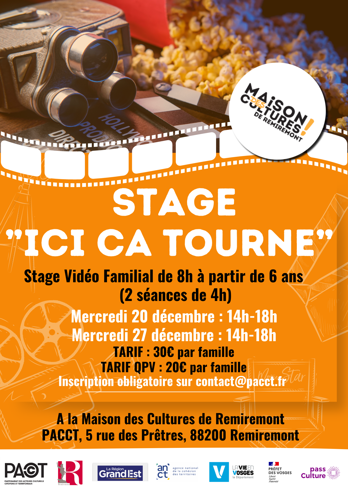 Un stage vidéo pour renforcer les liens familiaux en décembre à la Maison des Cultures de Remiremont 2• 100% Vosges 100% Vosges