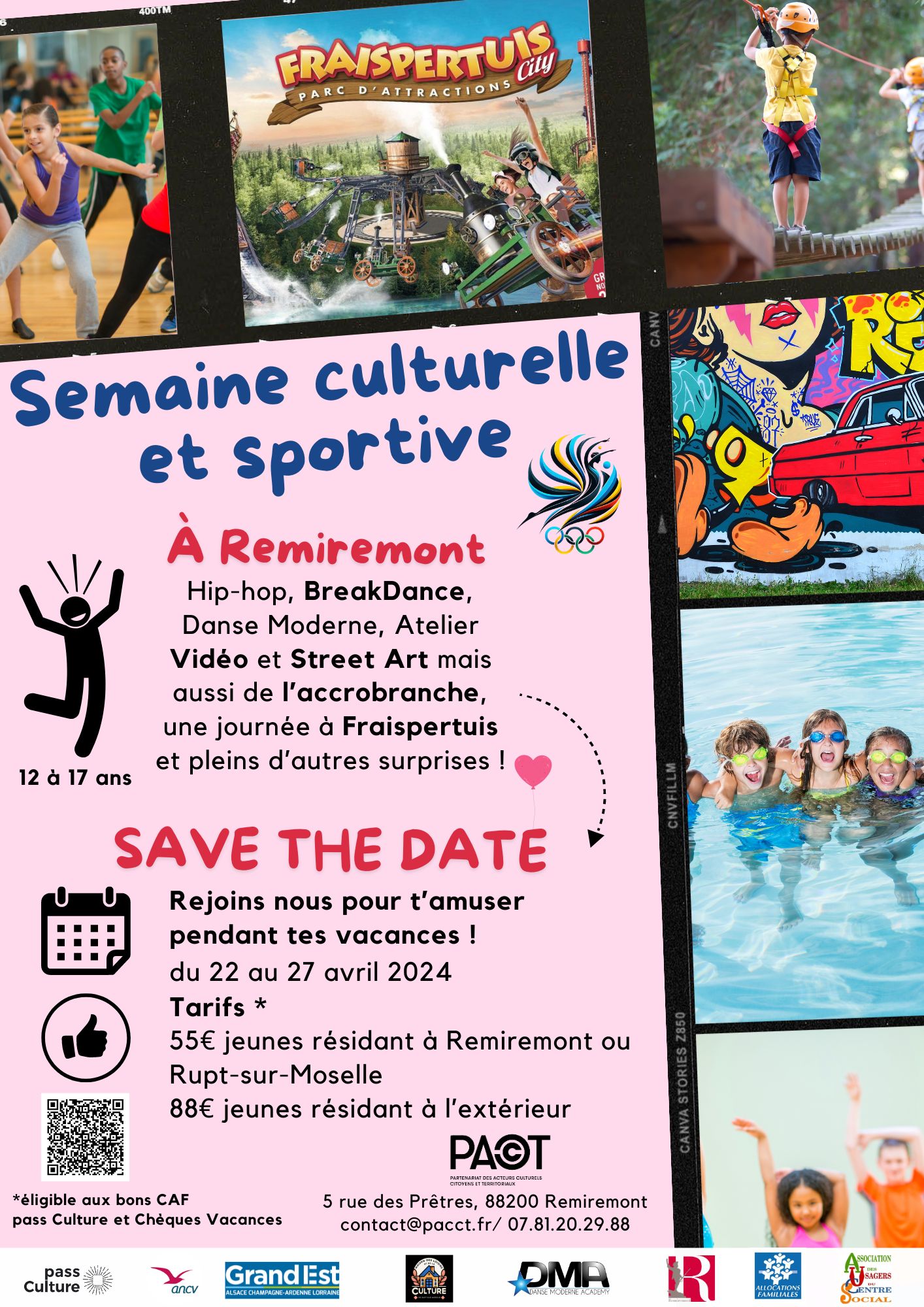 La semaine culturelle du PACCT et de la Danse Moderne Academy revient du 22 au 27 avril à Remiremont 2• 100% Vosges 100% Vosges