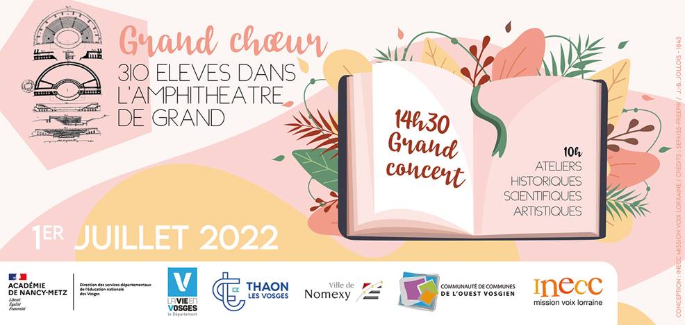 Grand Choeur : 310 élèves vosgiens à l'unisson dans l'amphithéâtre de Grand 2• 100% Vosges 100% Vosges