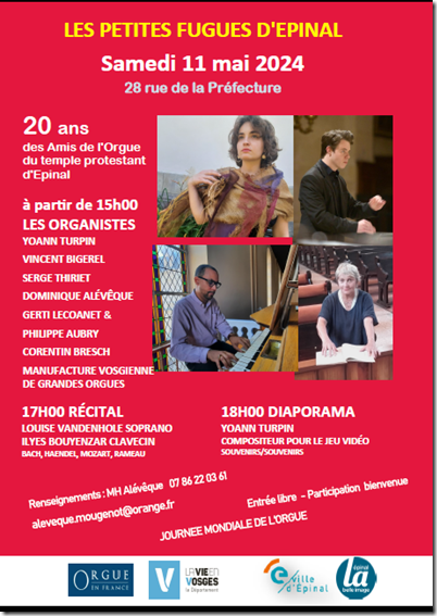 Les Amis de l'Orgue d'Épinal fêtent leurs 20 ans : rencontre avec Marie-Hélène Alévêque, directrice de l'Association 5• 100% Vosges 100% Vosges