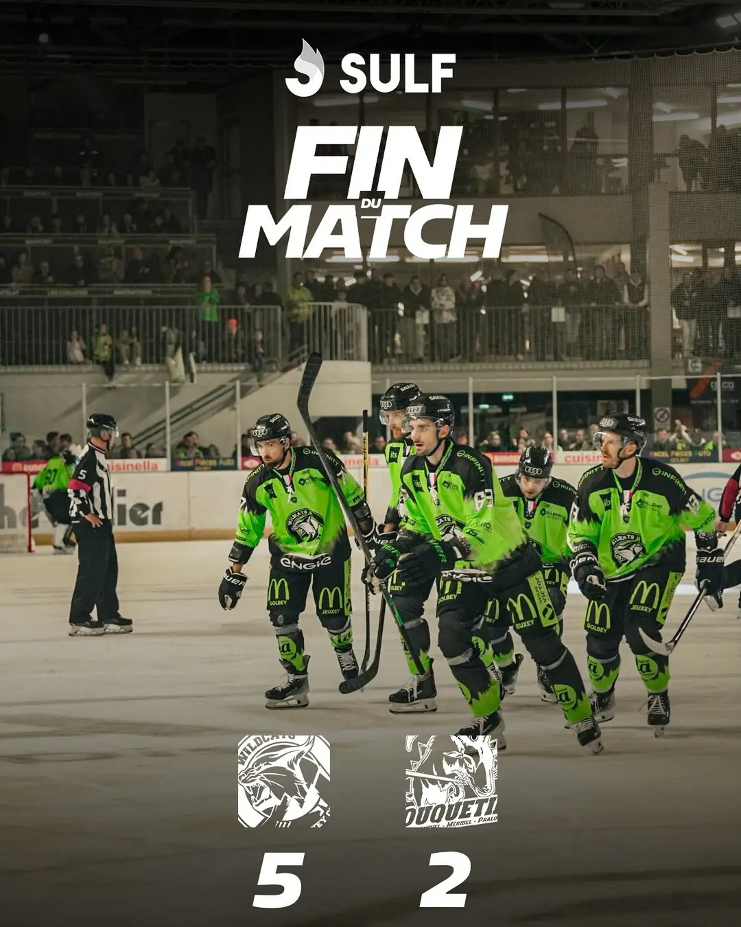 Les Wildcats d’Épinal se relancent avec autorité face à Courchevel-Méribel-Pralognan 2• 100% Vosges 100% Vosges