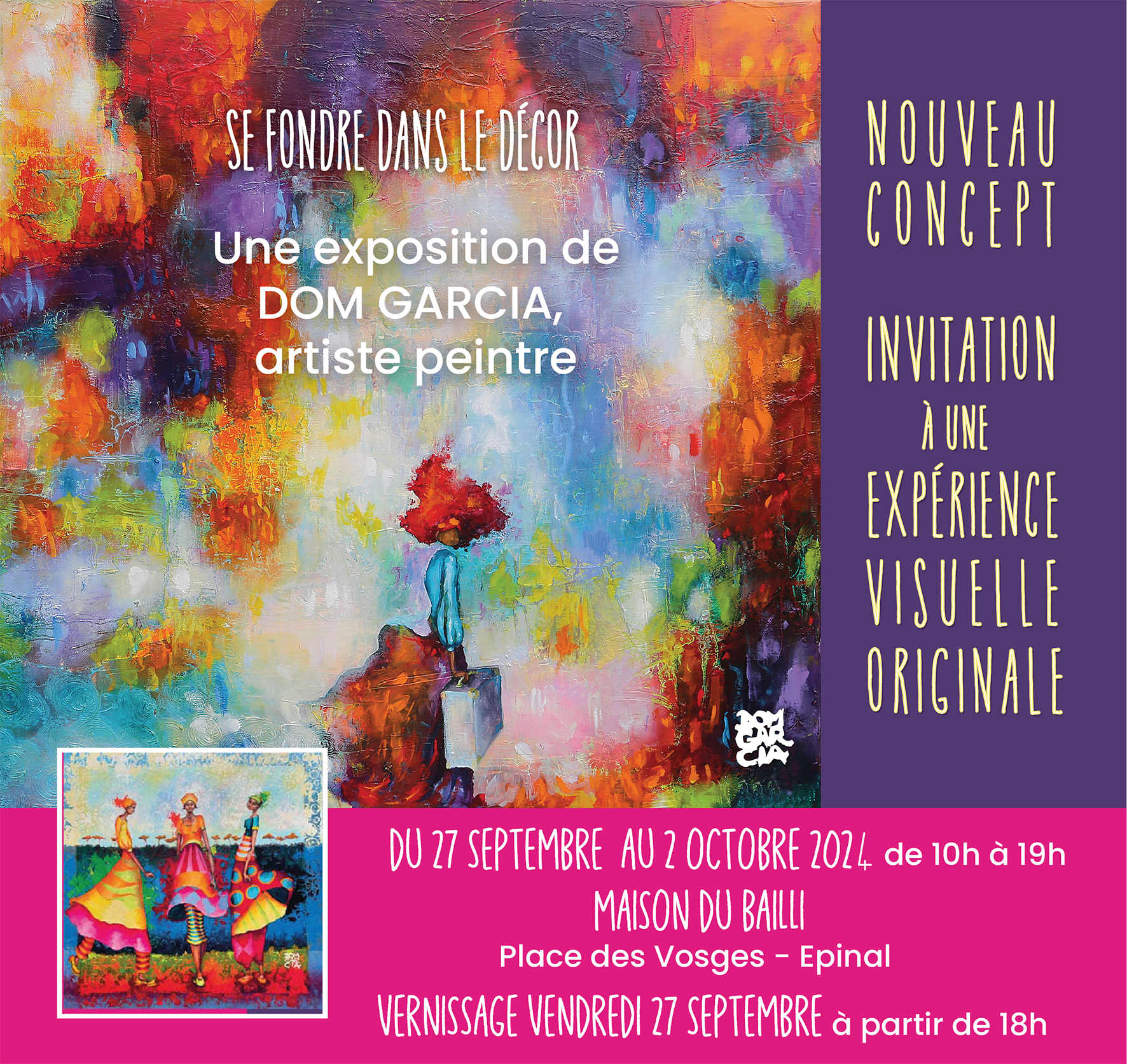 L'artiste peintre spinalienne Dom Garcia propose une exposition immersive du 27 septembre au 2 octobre à la Maison du Bailli à Épinal 2• 100% Vosges 100% Vosges