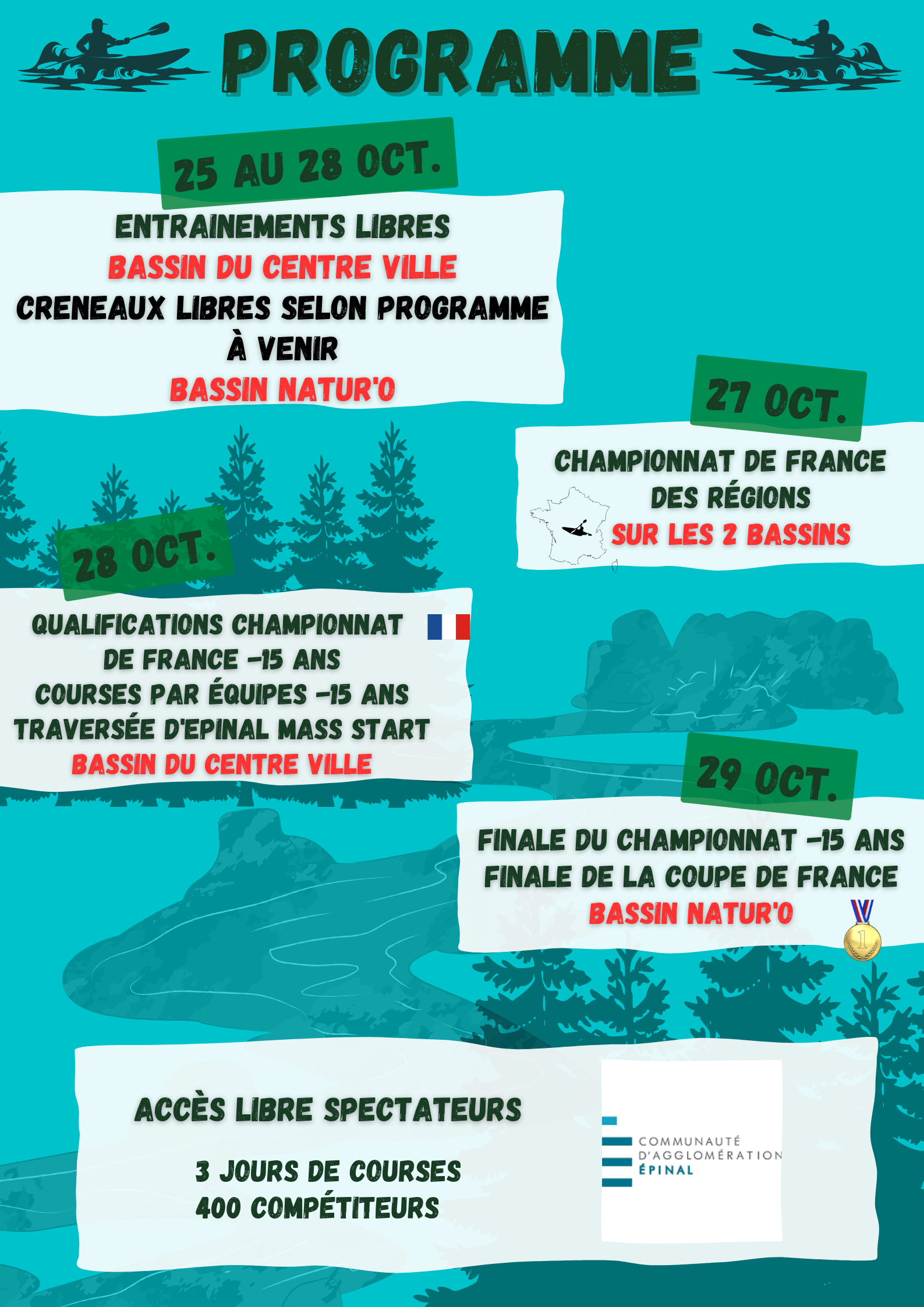 Canoë Kayak : les championnats de France de descente des – de 15 ans et la finale de coupe de France à Épinal ce week-end 2• 100% Vosges 100% Vosges