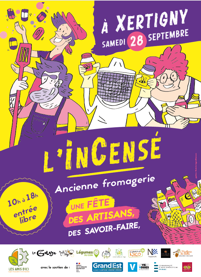L'inCensé 2024 : la fête des artisans et des savoir-faire le samedi 28 septembre à Xertigny 2• 100% Vosges 100% Vosges