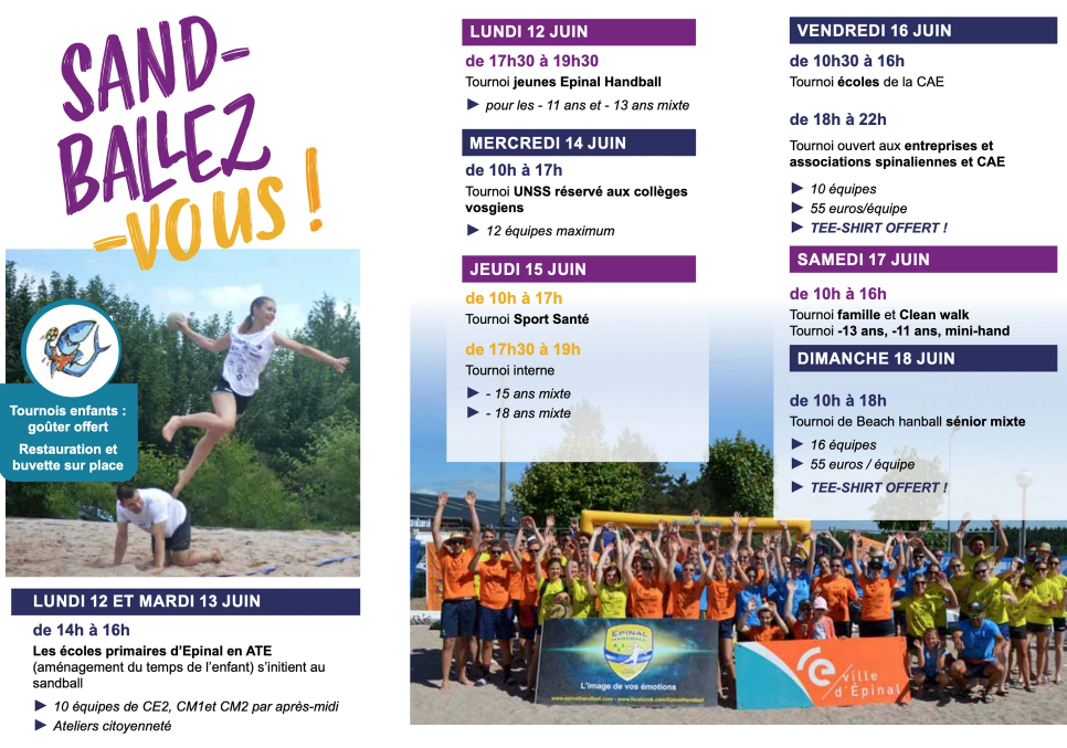 Sandball : c'est reparti pour une semaine de handball sur sable à la Base Roland Naudin de Bouzey 2• 100% Vosges 100% Vosges