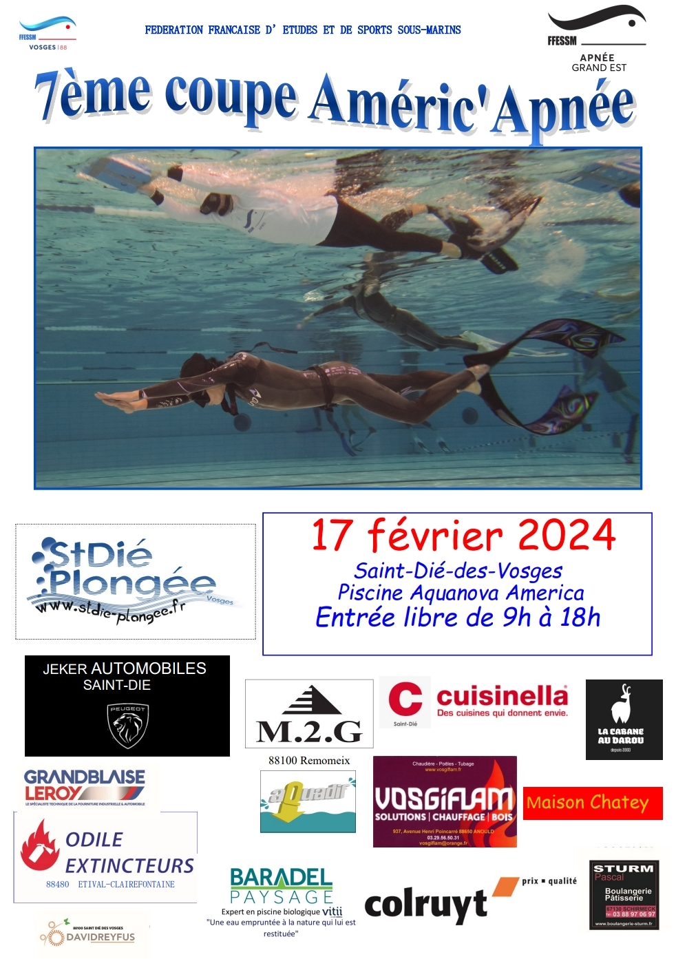 Compétition régionale d'apnée à Saint-Dié : Un événement aquatique à ne pas manquer ! 2• 100% Vosges 100% Vosges